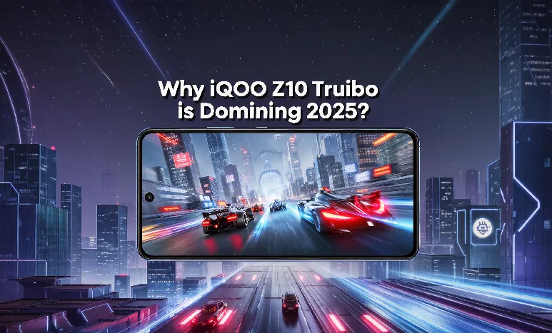 iQOO Z10 Turbo 2025 smartphone showcasing sleek design, 6.78-inch AMOLED display, and powerful performance features