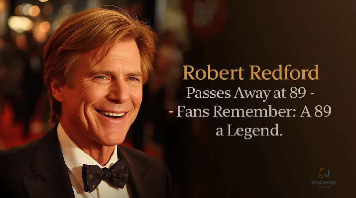 Robert Redford smiling on the red carpet, honoring his legendary Hollywood career and Sundance Film Festival legacy